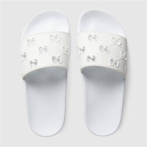 gucci rubber white|Gucci sandals for women.